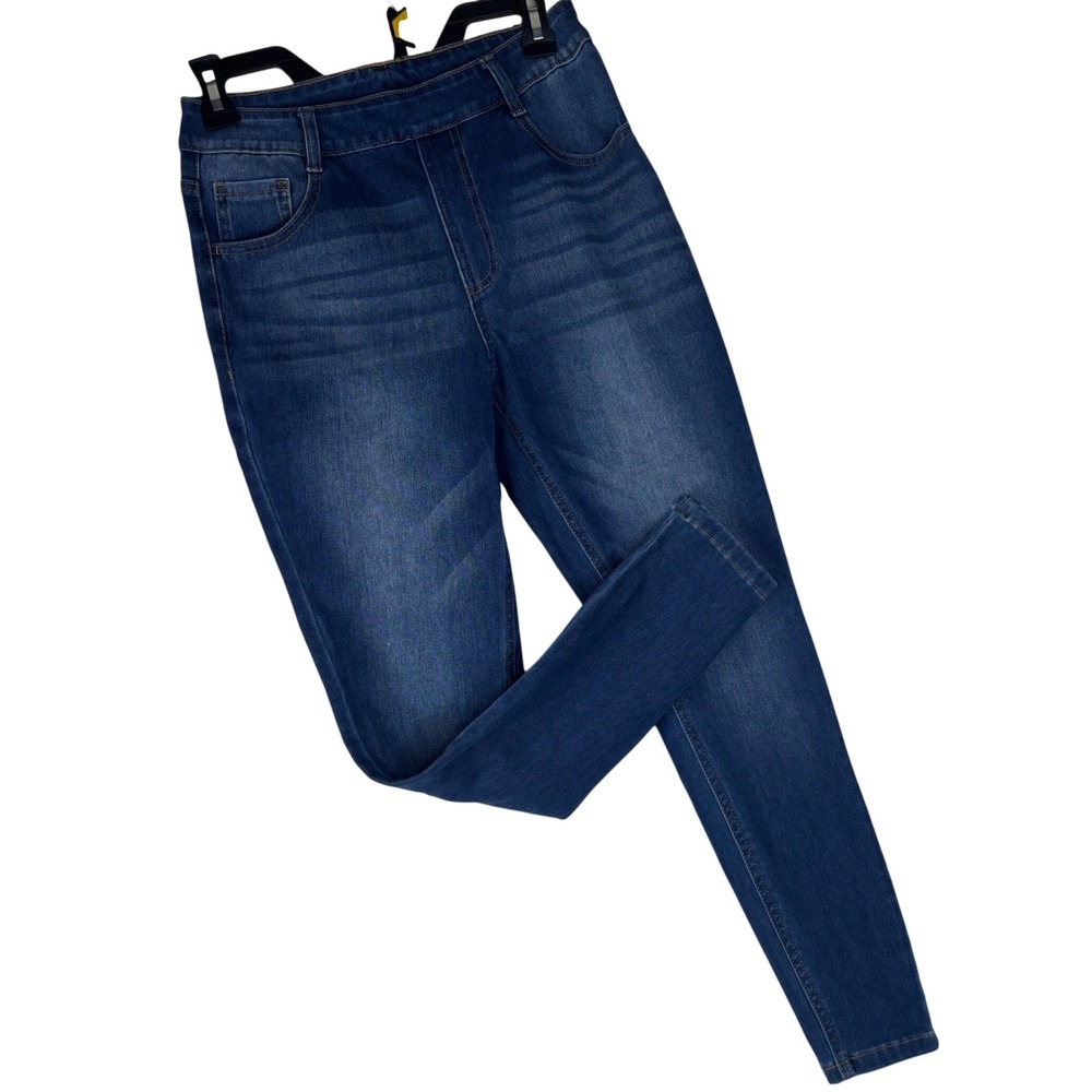 Halara Skinny Jeans Womens Small Blue Denim Pull On High Rise Stretch Jeggings
